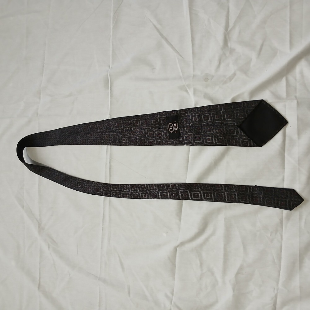 Vintage‎ 1990s Fendi Roma Tie 100%Silk Pre-0wned - Picture 10 of 11